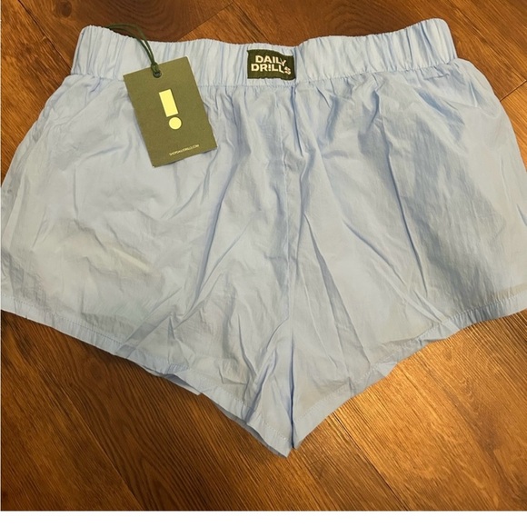 Daily Drills Pants - Daily Drills Sky Blue Drawstring Shorts